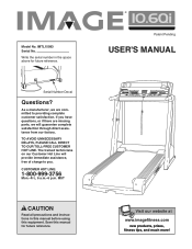 Image Fitness 10.6qi Treadmill English Manual
