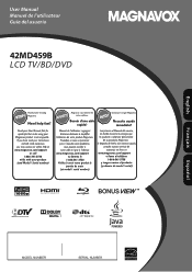 Magnavox 42MD459B User Manual