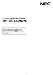 NEC NP-UM351W NP03Wi Software Manual