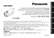 Panasonic AG-HCK10G Operating Instructions