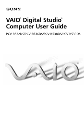 Sony PCV-R532DS VAIO Computer User Guide  (primary manual)