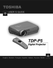 Toshiba TDP-P5-US User Manual