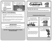 Cuisinart SCM-10 Quick Reference