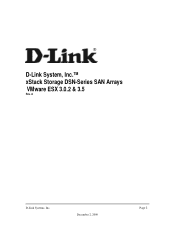 D-Link DSN-3400-10 DSN Series SAN Arrays VMWare ESX Manual