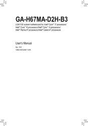 Gigabyte GA-H67MA-D2H-B3 Manual