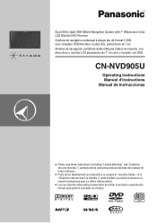 Panasonic CN-NVD905U Navigation Dvd Player - Spanish
