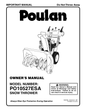 Poulan PO10527ESA User Manual