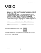 Vizio VBR120 VBR120 User Manual: