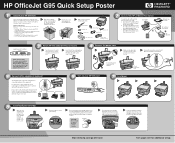 HP Officejet g95 HP OfficeJet G95 - (English) Quick Setup Poster for Windows