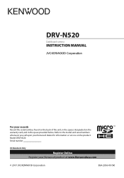 Kenwood DRV-N520 Operation Manual
