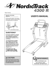 NordicTrack 4300r Treadmill English Manual