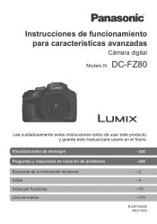 Panasonic DC-FZ80K Advanced Spanish Operatng Manual