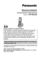 Panasonic KX-TGA106M Handset Installation - Spanish