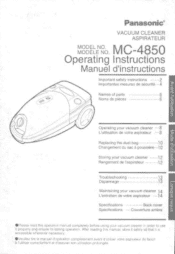 Panasonic MC4850 MC4850 User Guide