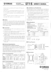 Yamaha ST15 Owner's Manual