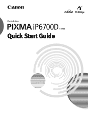 Canon PIXMA iP6700D Quick Start Guide