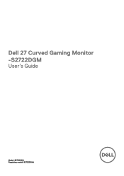 Dell 27 Curved Gaming S2722DGM S2722DGM Monitor Users Guide