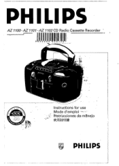 Magnavox AZ1100 User manual,  English
