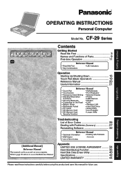 Panasonic CF29N3L26BM CF29L3LGZBM User Guide