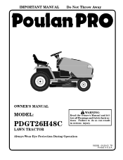 Poulan PDGT26H48C User Manual