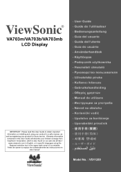 ViewSonic VA703MB User Guide