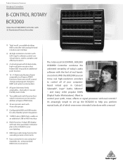 Behringer BCR2000 Product Information Document