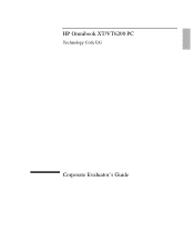 HP OmniBook vt6200 HP Omnibook xt6200 & vt6200 Notebook PCs - Corporate Evaluator's Guide