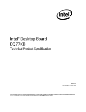 Intel DQ77KB Technical Product Specification