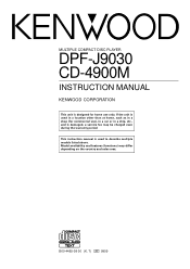 Kenwood CD-4900M User Manual