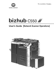 Konica Minolta bizhub C550 bizhub C550 Network Scanner Operations User Guide