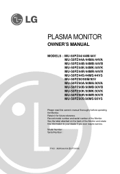 LG MU-50PZ90V Owners Manual