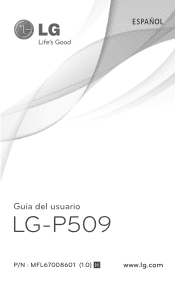 LG P509 Black Owners Manual - Spanish