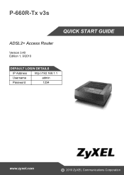 ZyXEL P-660R-T3 v3s Quick Start Guide