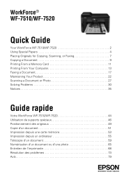 Epson WorkForce WF-7520 Quick Guide