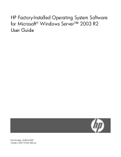 HP ML310 HP Factory-Installed Operating System Software for Microsoft Windows Server 2003 User Guide