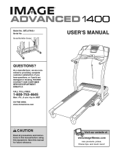 Image Fitness Advanced 1400 Treadmill English Manual