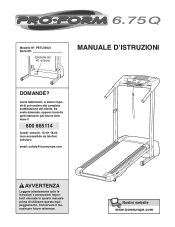 ProForm 6.75q Italian Manual