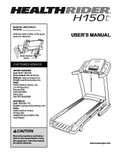 HealthRider H150t Treadmill User Manual