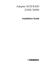 HP Workstation xw6000 Adaptec SCSI RAID 2120S: Installation Guide