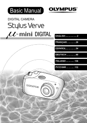 Olympus Stylus Verve Stylus Verve Basic Manual (English, Français, Español, Deutsch, Italiano, Pi9;CCKh8;h9;)