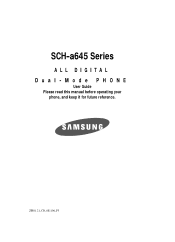 Samsung SCH-A645 User Manual (user Manual) (ver.f5) (English)