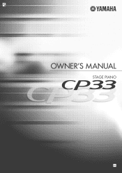 Yamaha CP33 Owner's Manual