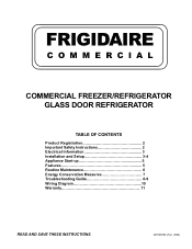 Frigidaire FCFS201LFB User Manual