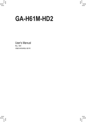 Gigabyte GA-H61M-HD2 Manual
