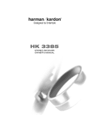 Harman Kardon HK 3385 Owners Manual