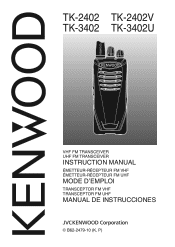 Kenwood TK-3402U Instruction Manual