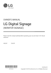 LG 55XE4F-M Owners Manual