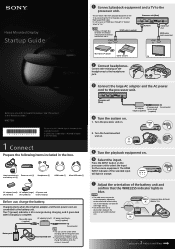 Sony HMZ-T3W Startup Guide