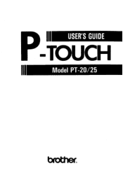 Brother International PT-25 Users Manual - English
