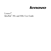 Lenovo S10e Laptop User Guide - IdeaPad S9e and S10e